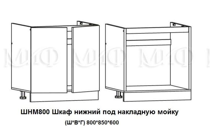 Подстолье под мойку облицованное пластиком с печатным рисунком км 5 характеристики